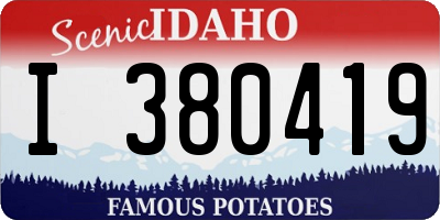 ID license plate I380419