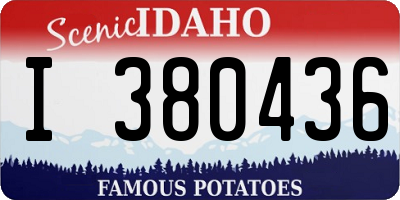 ID license plate I380436