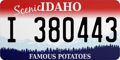 ID license plate I380443