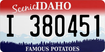ID license plate I380451