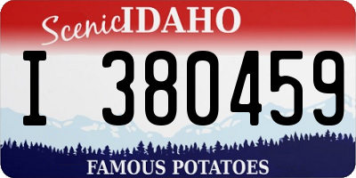 ID license plate I380459