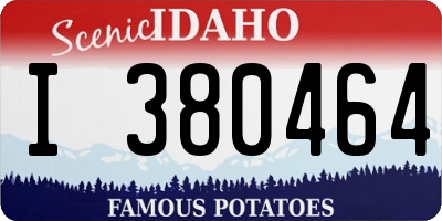 ID license plate I380464