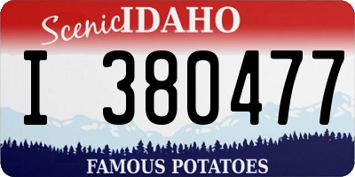 ID license plate I380477