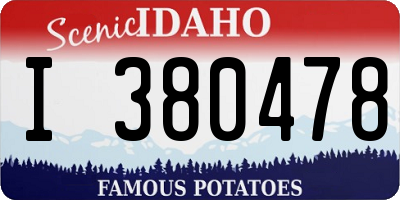 ID license plate I380478