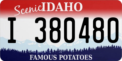 ID license plate I380480