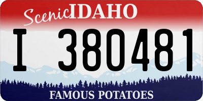 ID license plate I380481