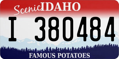 ID license plate I380484