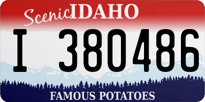 ID license plate I380486