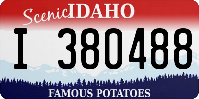 ID license plate I380488