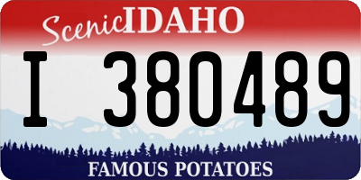 ID license plate I380489