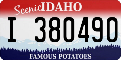 ID license plate I380490