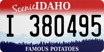 ID license plate I380495