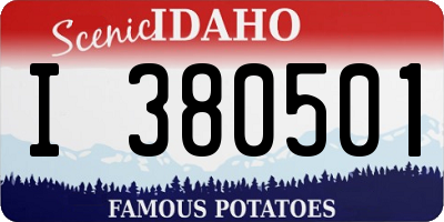 ID license plate I380501