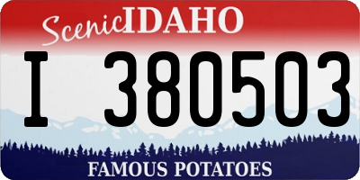ID license plate I380503