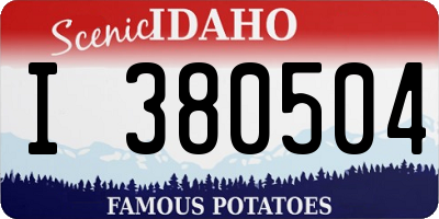 ID license plate I380504