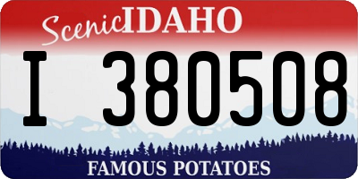 ID license plate I380508