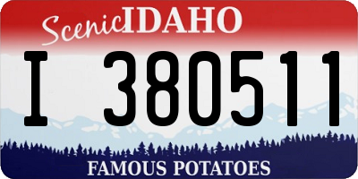 ID license plate I380511