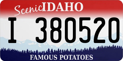 ID license plate I380520