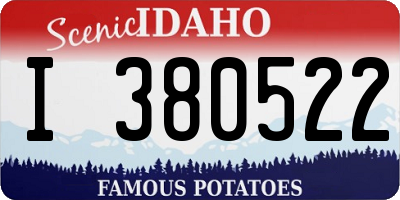 ID license plate I380522