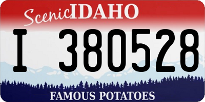 ID license plate I380528