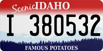 ID license plate I380532