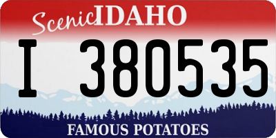 ID license plate I380535