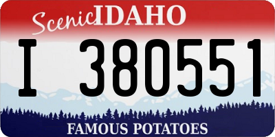 ID license plate I380551