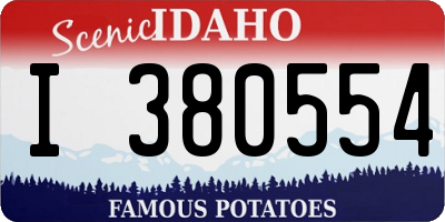 ID license plate I380554