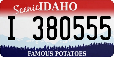 ID license plate I380555