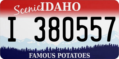 ID license plate I380557