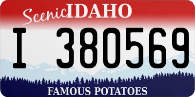 ID license plate I380569