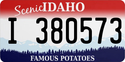 ID license plate I380573