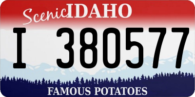 ID license plate I380577