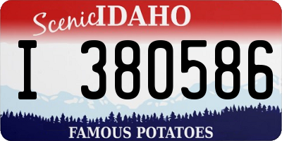 ID license plate I380586