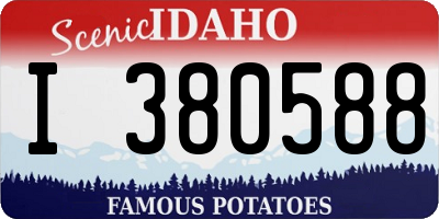 ID license plate I380588