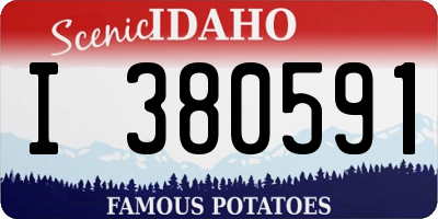 ID license plate I380591