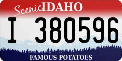 ID license plate I380596