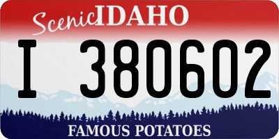 ID license plate I380602