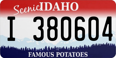 ID license plate I380604