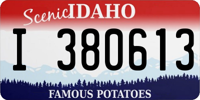 ID license plate I380613