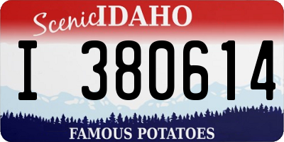 ID license plate I380614