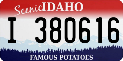 ID license plate I380616
