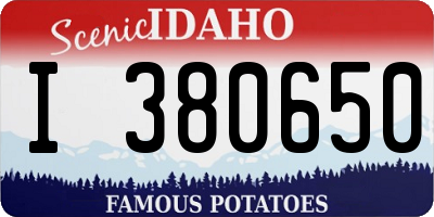 ID license plate I380650