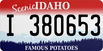 ID license plate I380653