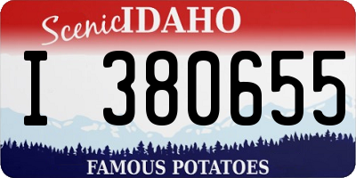 ID license plate I380655