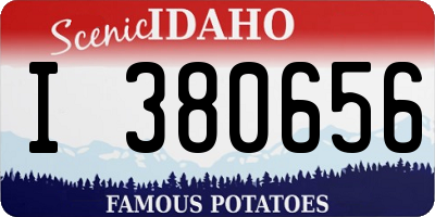 ID license plate I380656