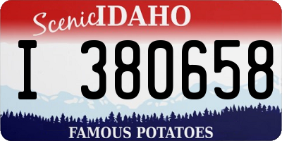 ID license plate I380658