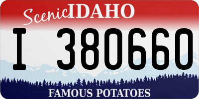 ID license plate I380660