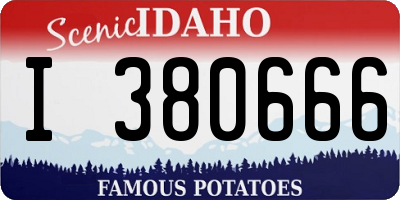 ID license plate I380666