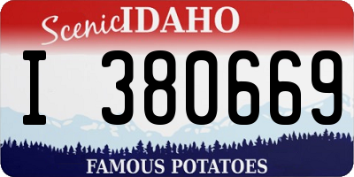 ID license plate I380669